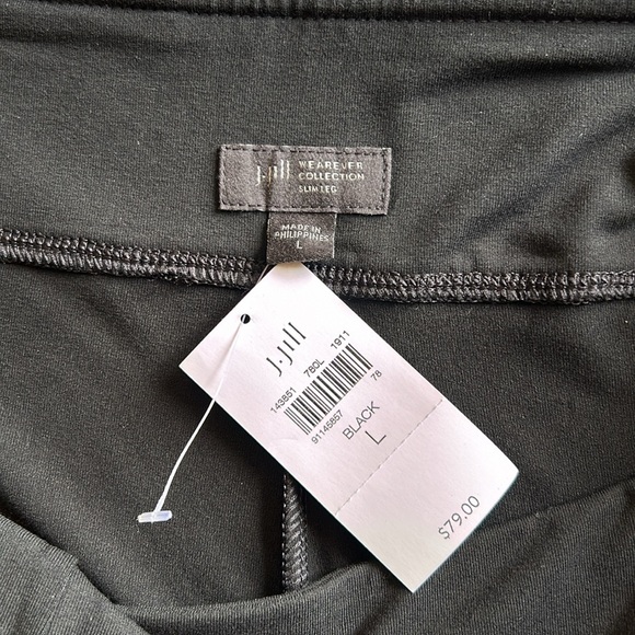 J. Jill NWT Wearever Collection Slim Leg Pull On Knit Pants in Black szL - Picture 6 of 14